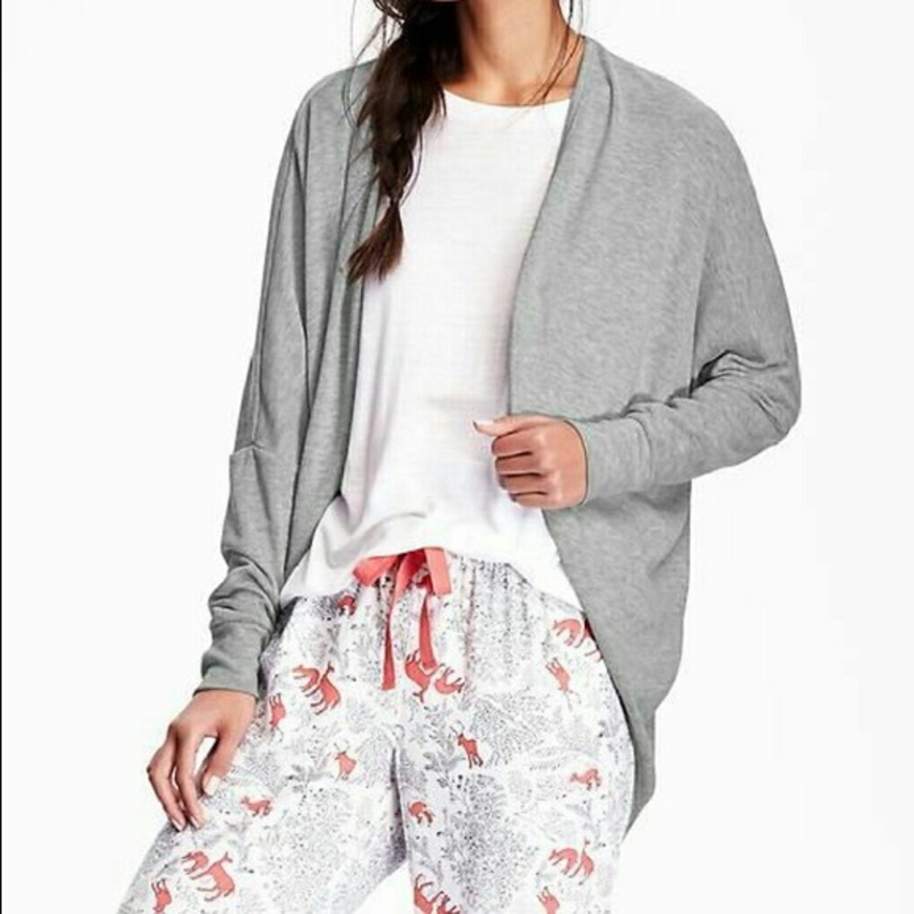 Old Navy Open Front Scalloped Cardigan 3/4 sleeve